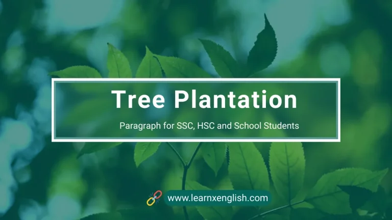 tree plantation paragraph LearnX English